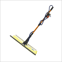 Mop wand with squeegee
